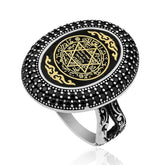 Silver Solomon Seal Women's Ring
